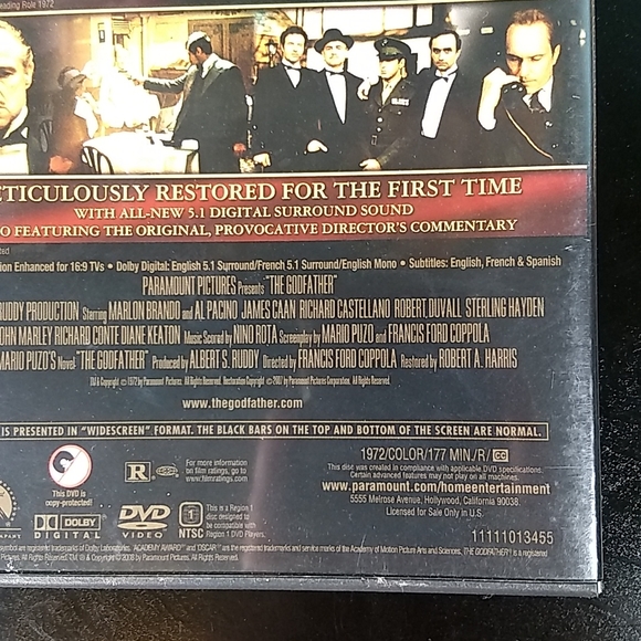 The Godfather: The Coppola Restoration DVD Widescreen - Picture 5 of 8